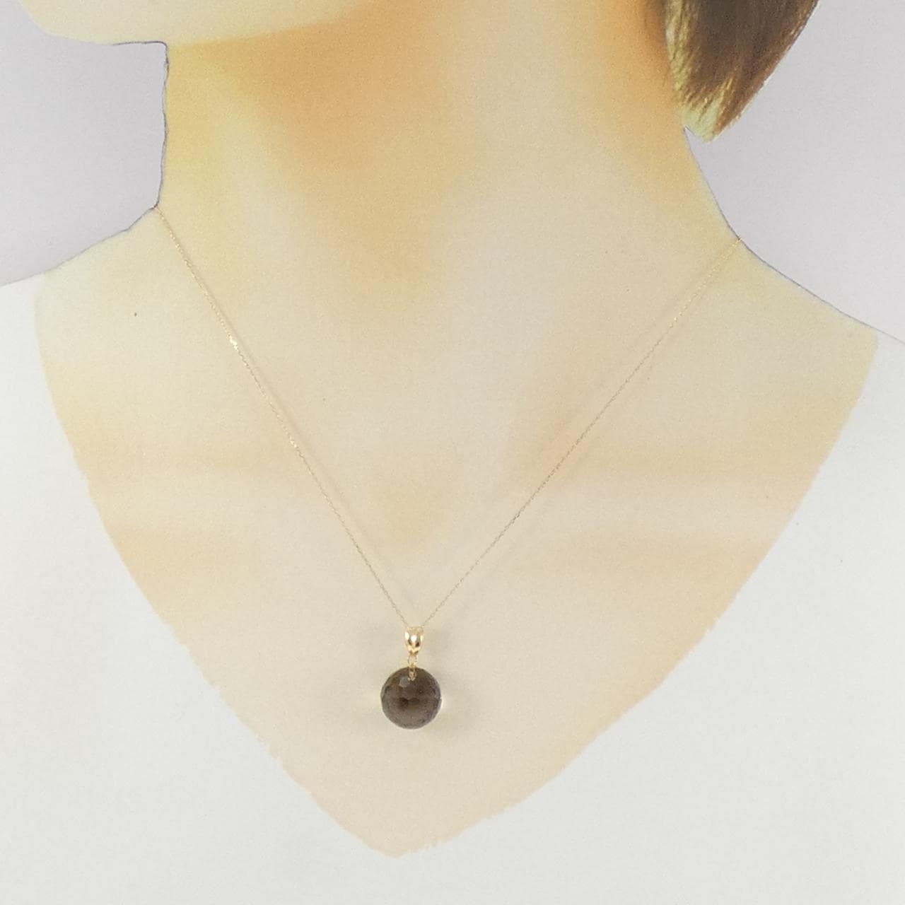 K18YG/K18PG スモーキークオーツ ネックレス