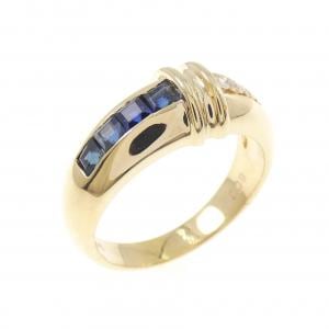 K18YG サファイヤ リング 0.46CT