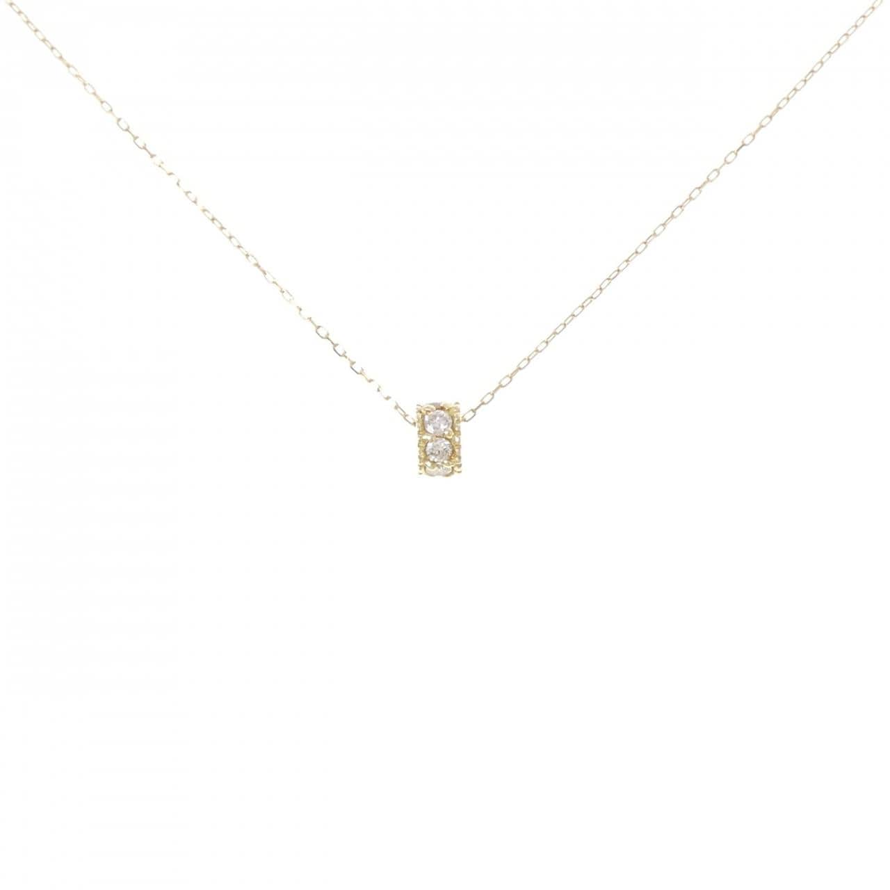 K18YG ダイヤモンド ネックレス 0.13CT
