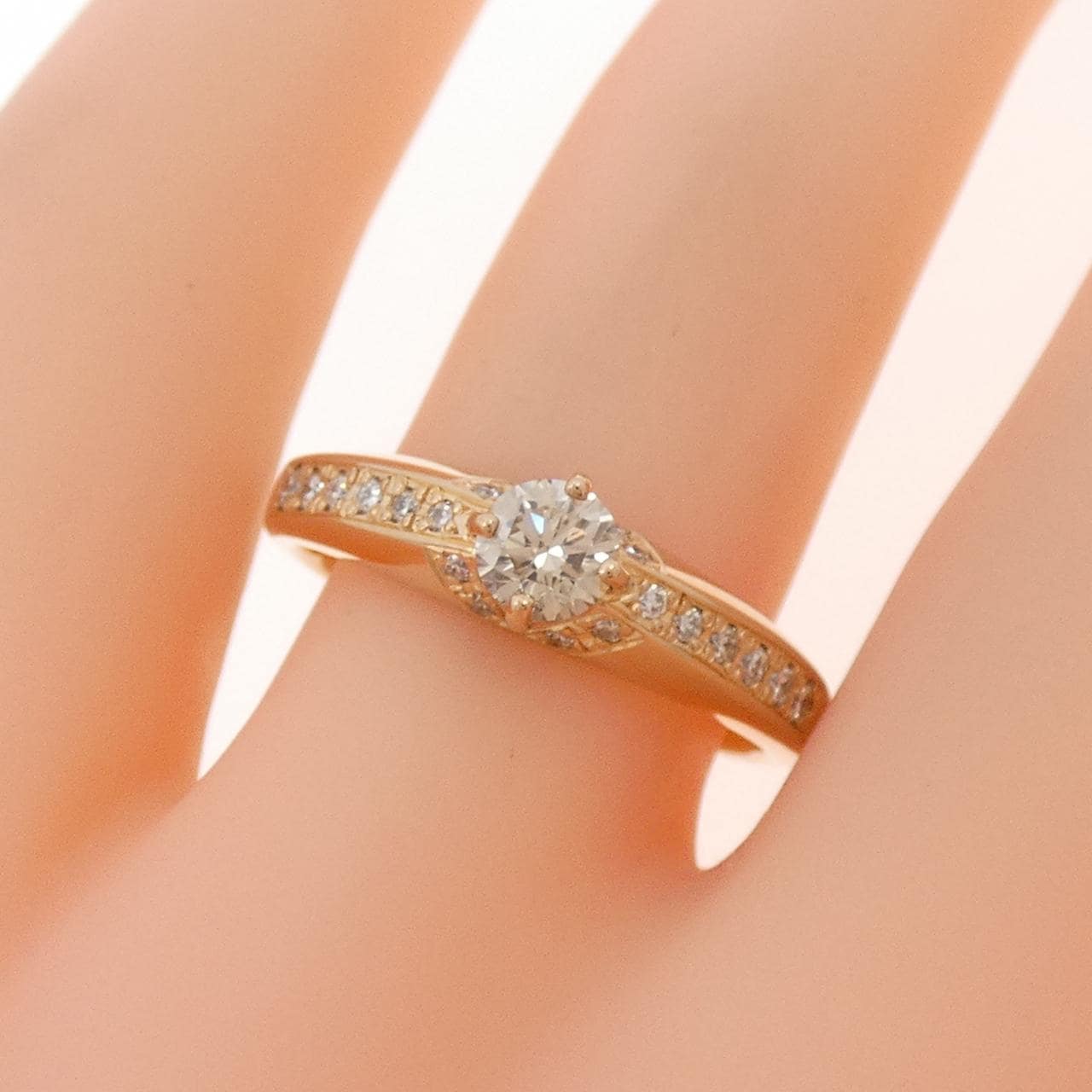 K18PG ダイヤモンド リング 0.306CT