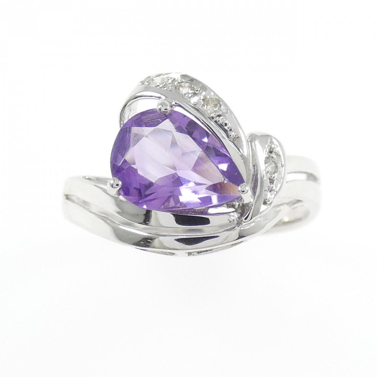 K18WG アメジスト リング