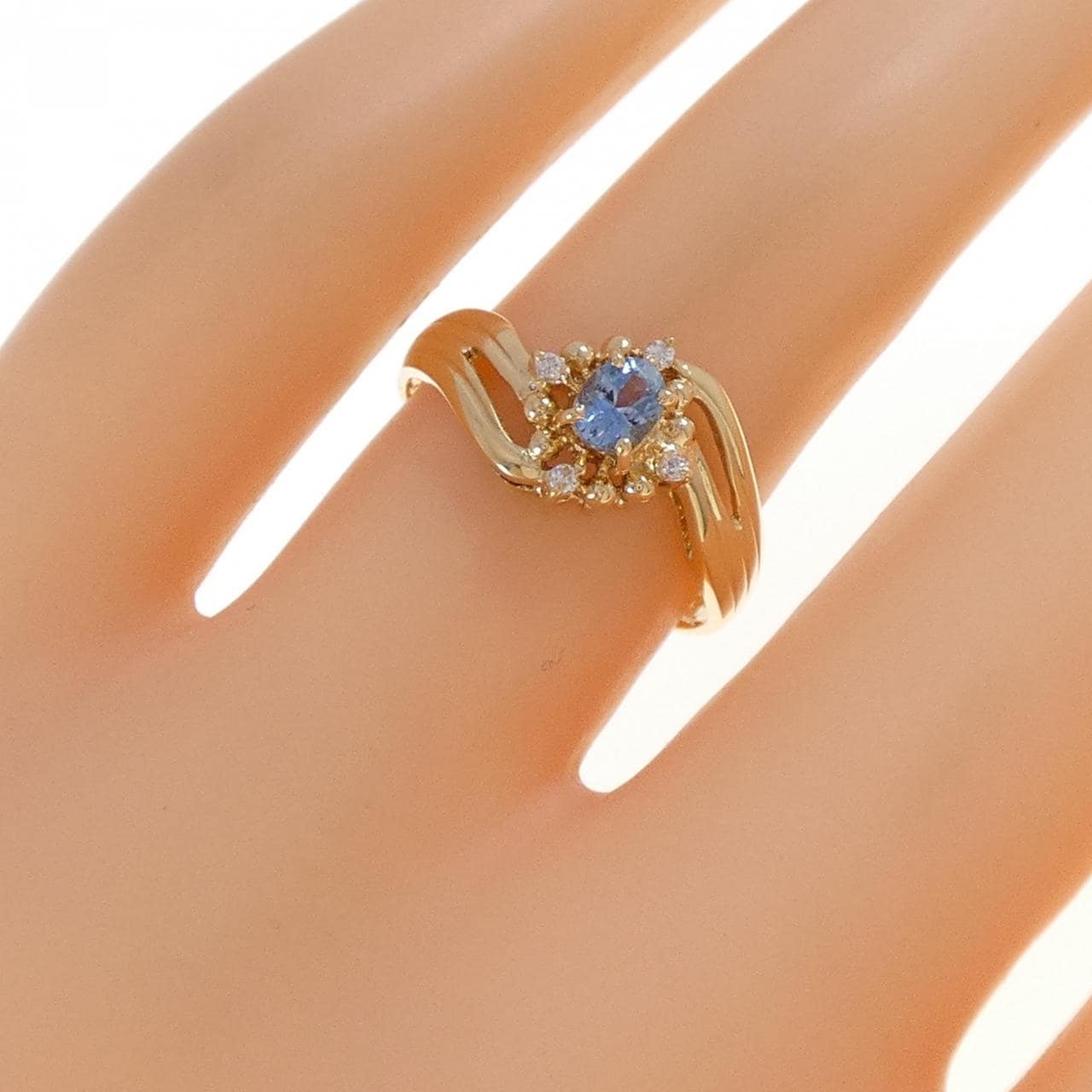 K18YG アクアマリン リング