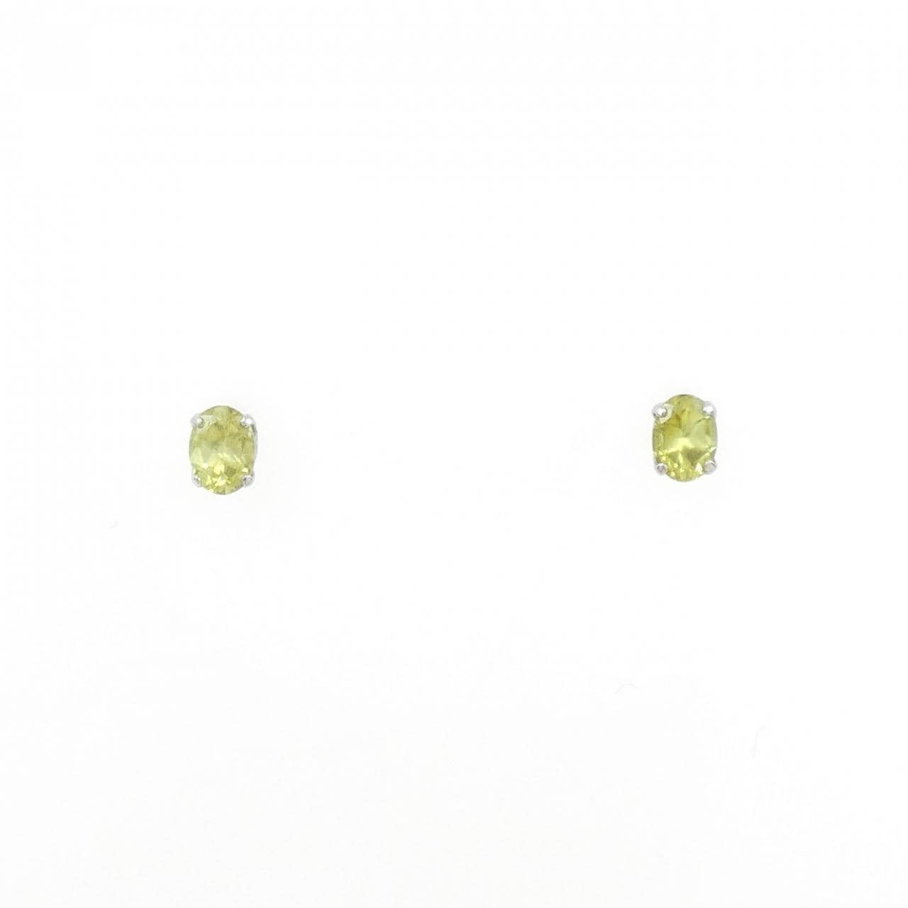 【新品】PT900 スフェーン ピアス 0.39CT