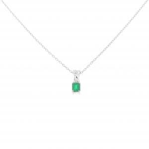 K18WG エメラルド ネックレス 0.21CT