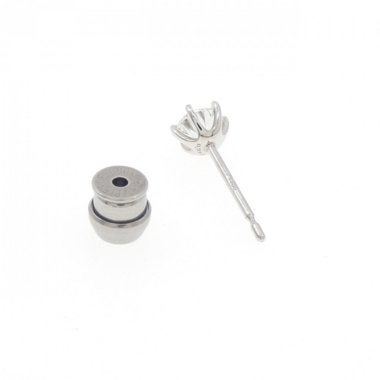 【リメイク】PT900/ST ダイヤモンド ピアス 0.303CT E VS2 VG 片耳