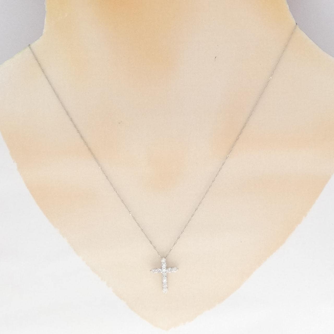 PT1000/PT850 クロス ダイヤモンド ネックレス 0.5CT