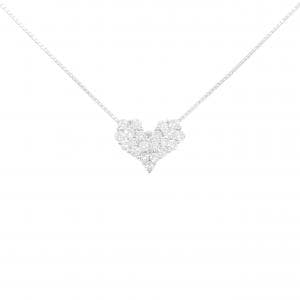 K18WG ハート ダイヤモンド ネックレス 0.50CT