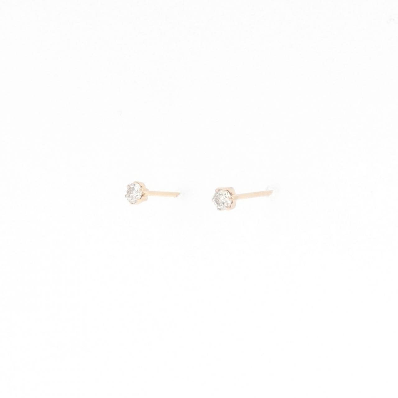 K18PG ダイヤモンド ピアス 0.10CT
