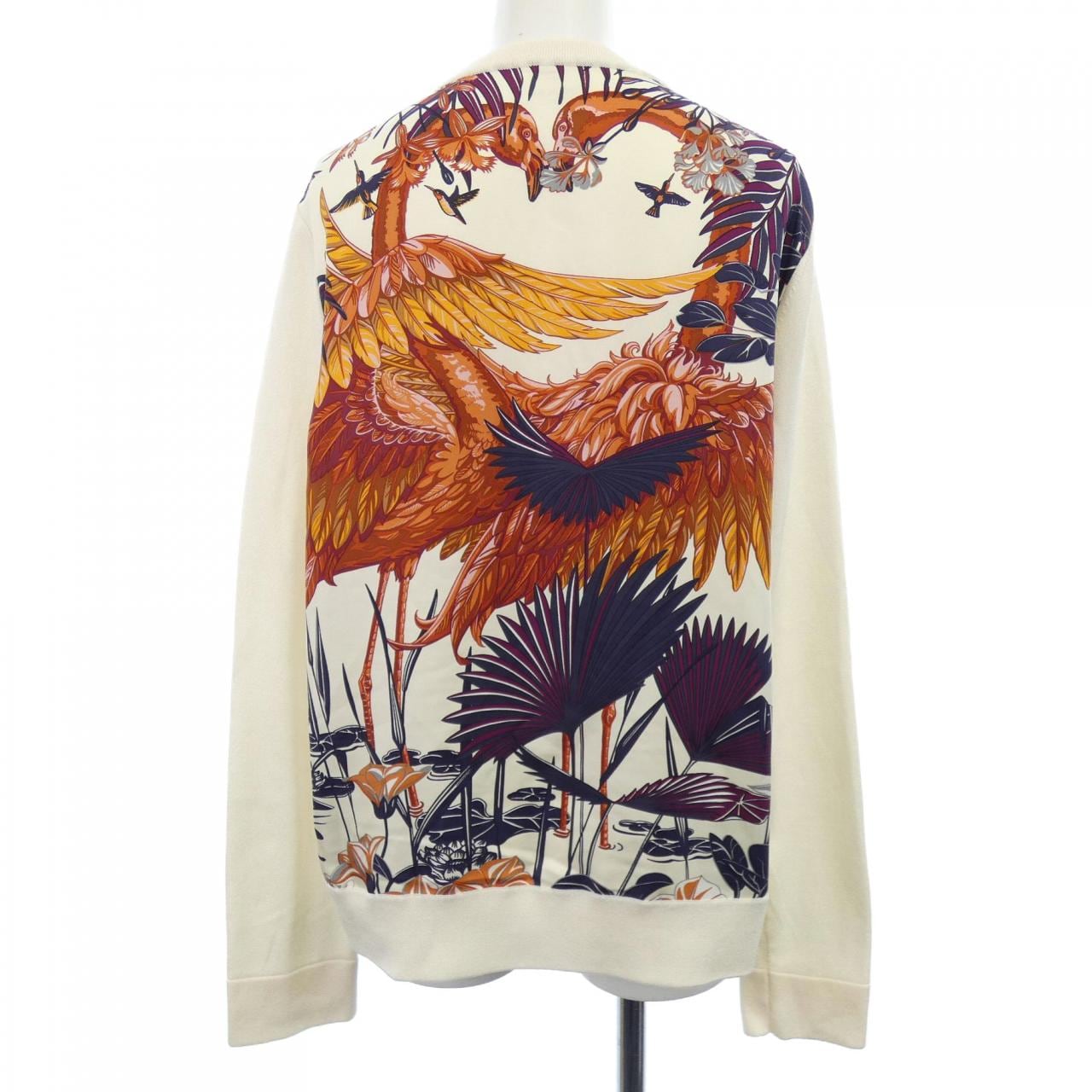 エルメス HERMES FLAMINGO PARTY *77-7771 ツイルレーヌ カーディガン
