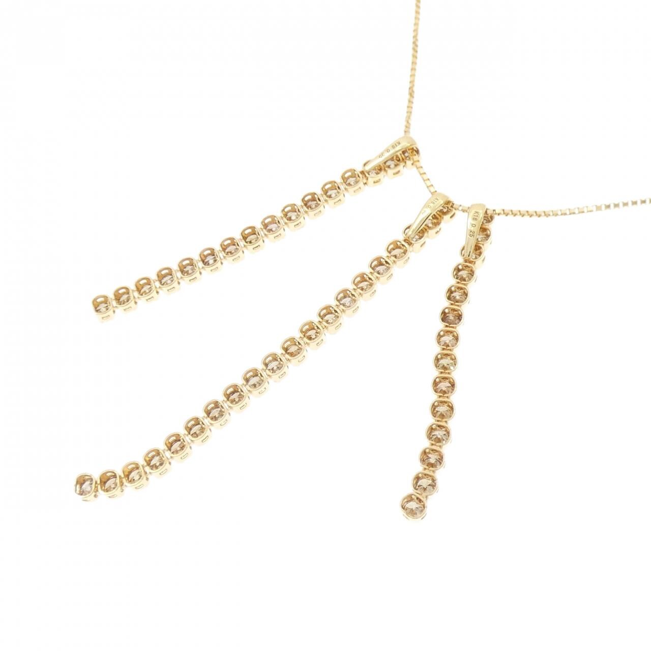 K18YG 2WAY ダイヤモンド ネックレス 1.00CT