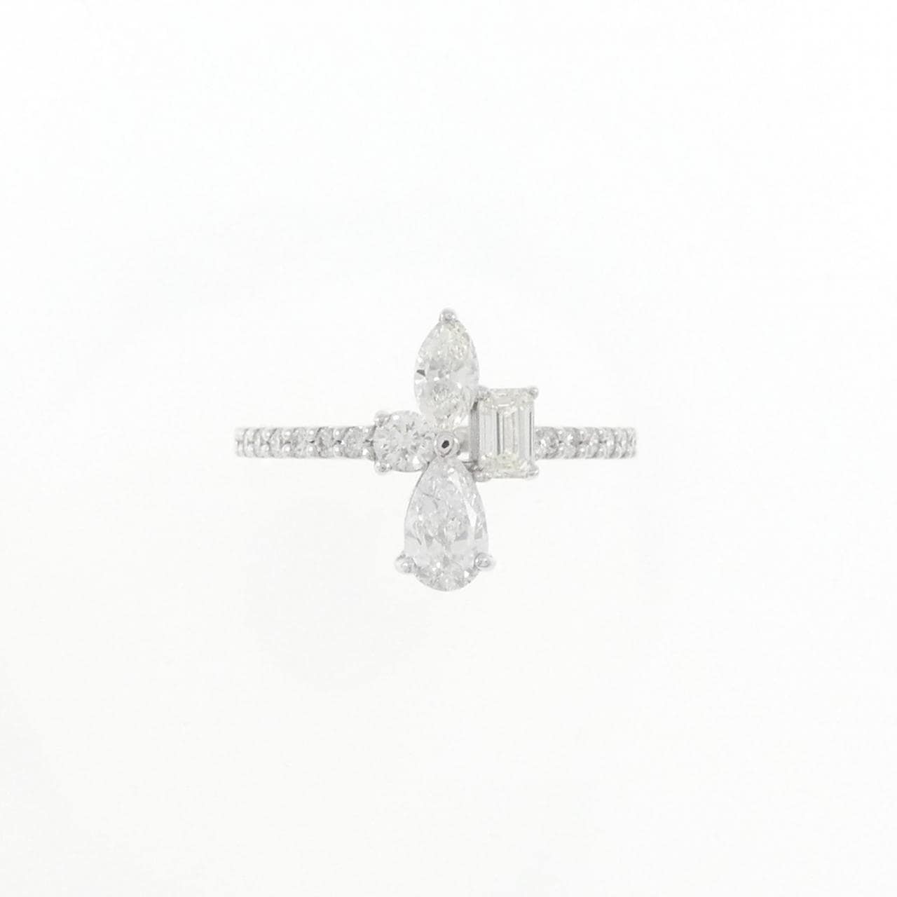 【新品】K18WG ダイヤモンド リング 0.98CT