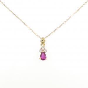 K18YG ルビー ネックレス 0.45CT