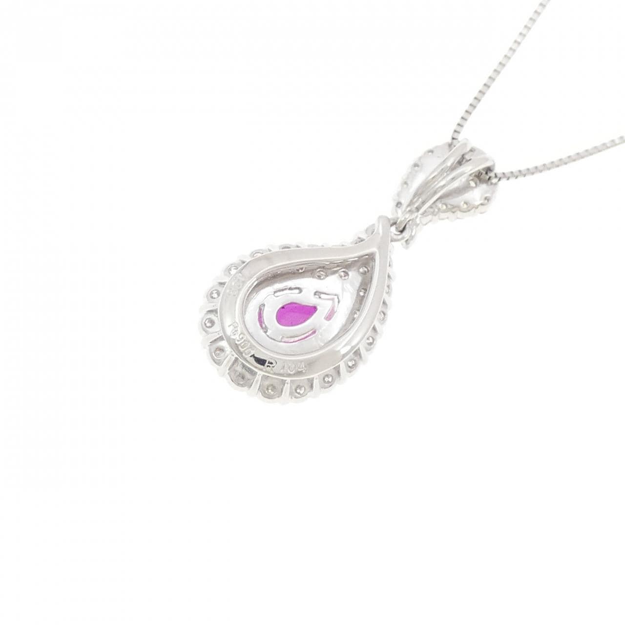 PT900/PT850 ルビー ネックレス 1.04CT