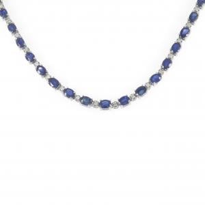 K18WG サファイヤ ネックレス 13.88CT