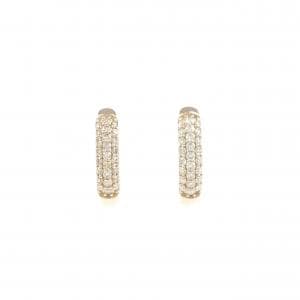 K18PG ダイヤモンド フープ ピアス 0.32CT