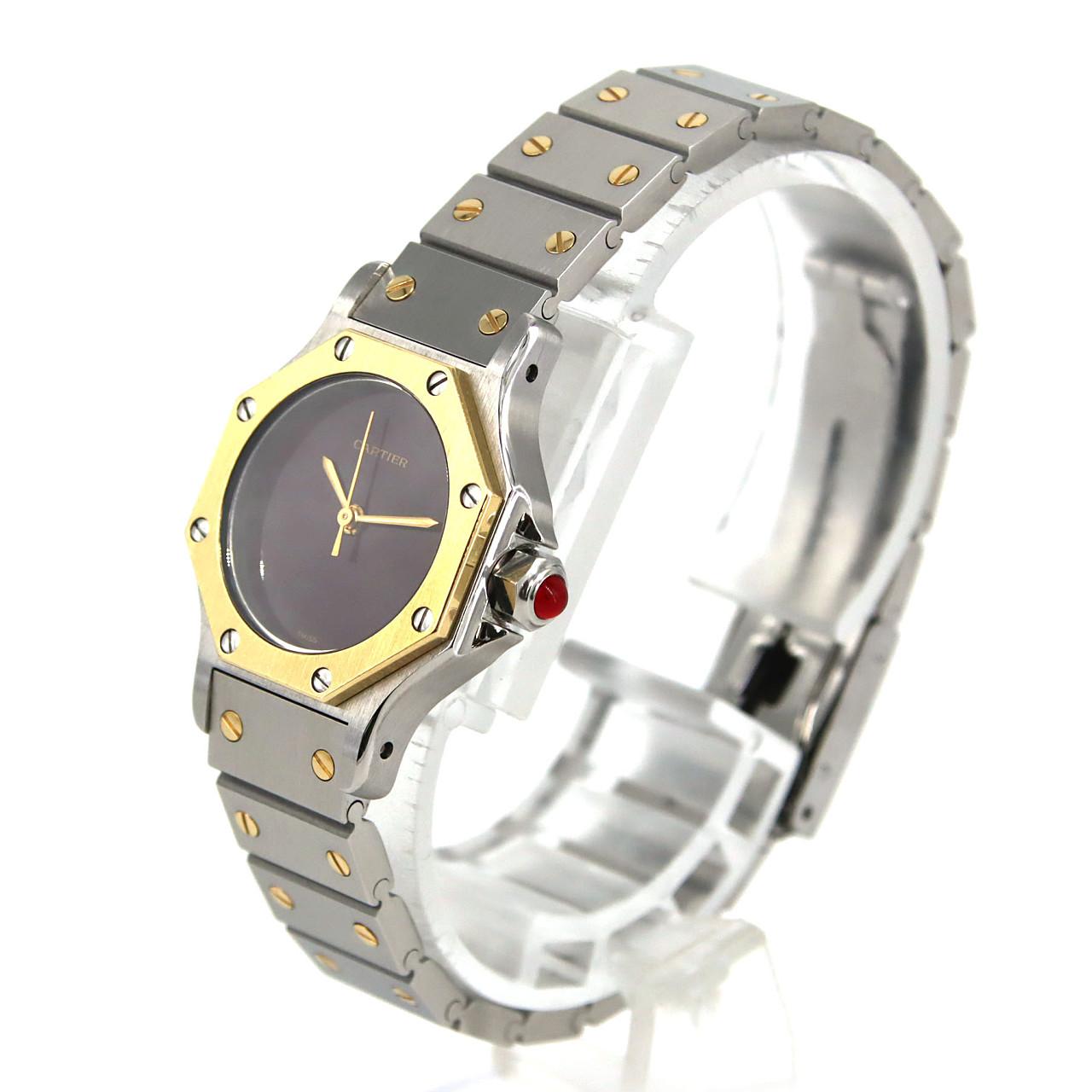 カルティエ サントスオクタゴンSM YGコンビ SSxYG 自動巻