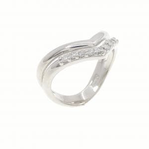 K18WG ダイヤモンド ピンキー リング 0.09CT