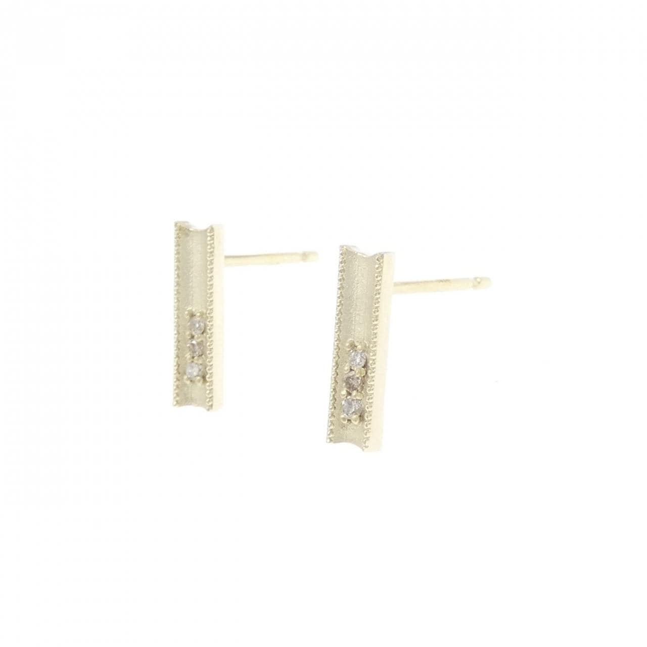K10YG ダイヤモンド ピアス 0.02CT