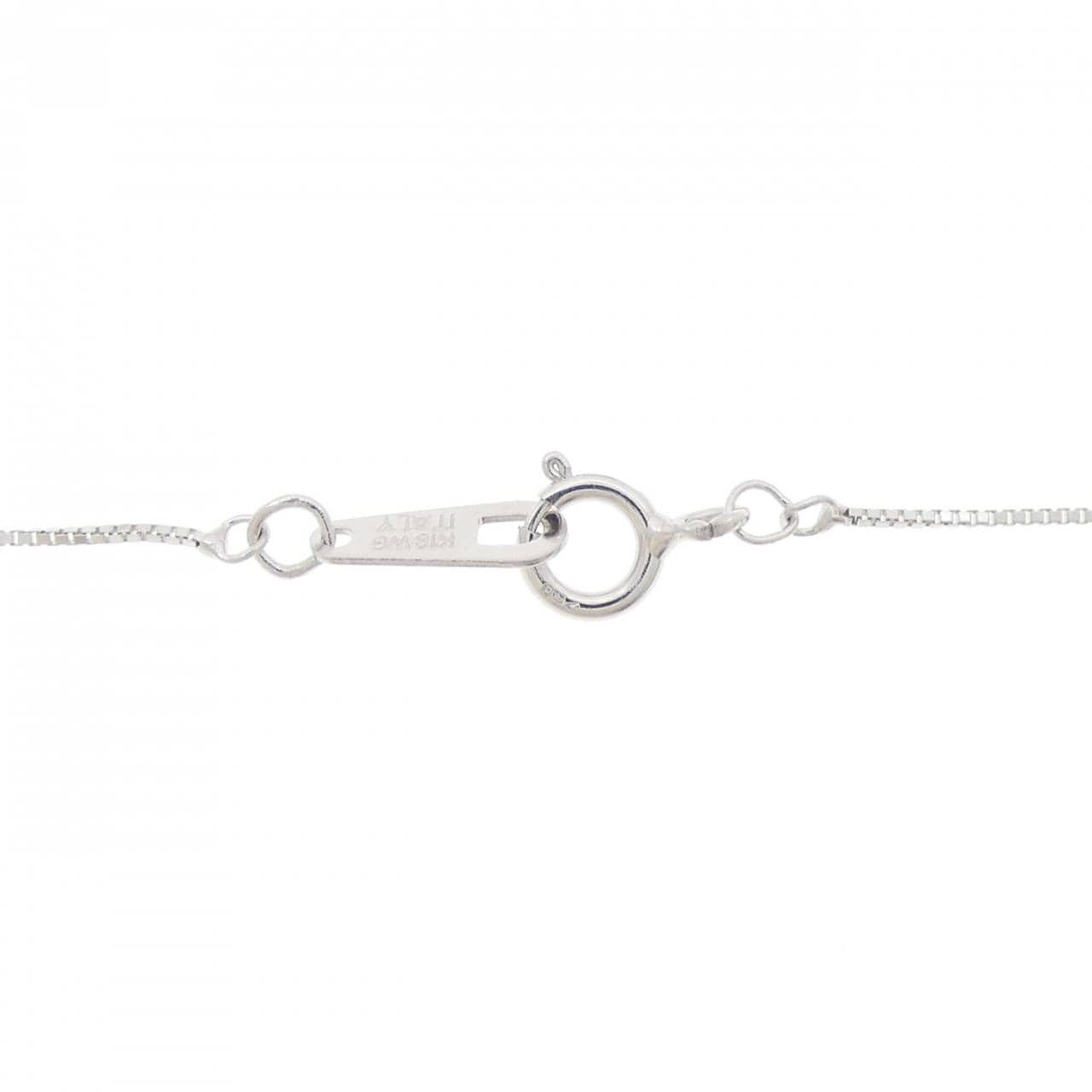 K18WG クロス ダイヤモンド ネックレス 0.10CT
