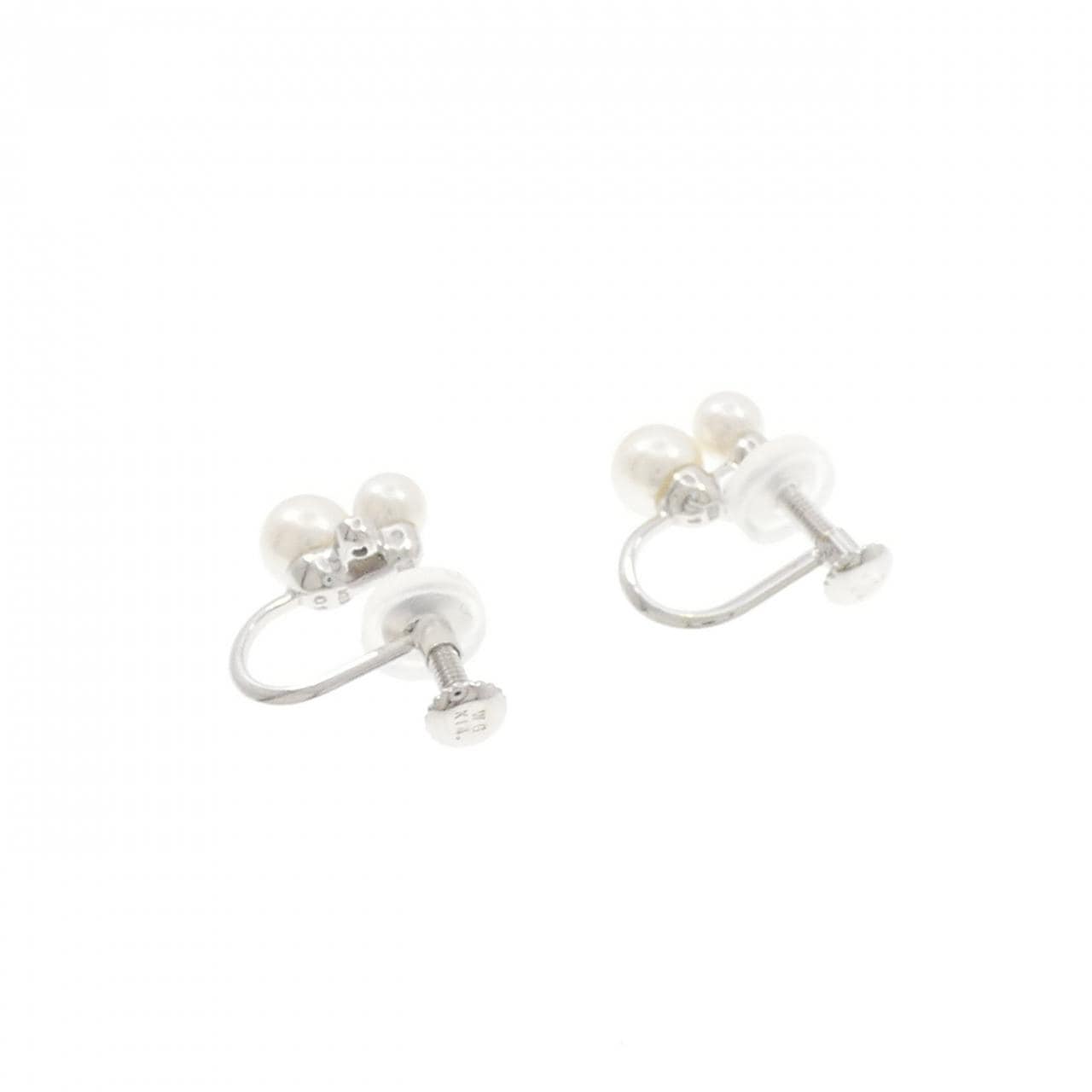 K18WG/K14WG アコヤパール イヤリング