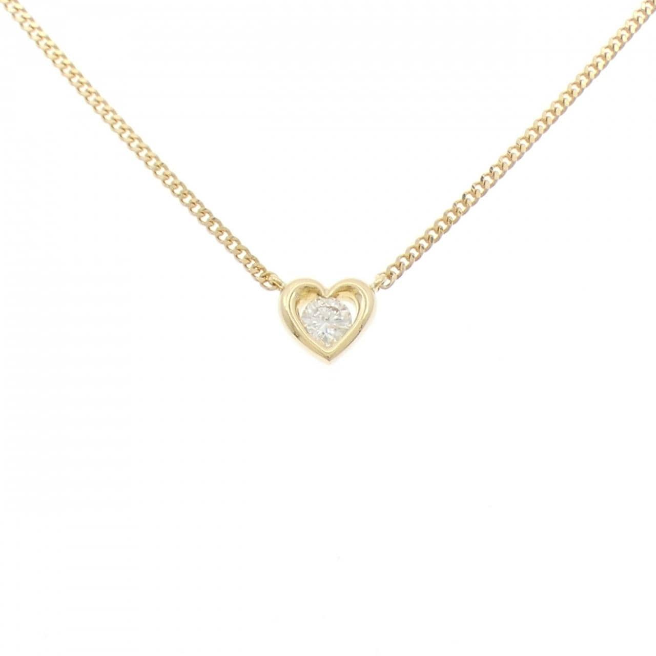 K18YG ハート ダイヤモンド ネックレス 0.27CT