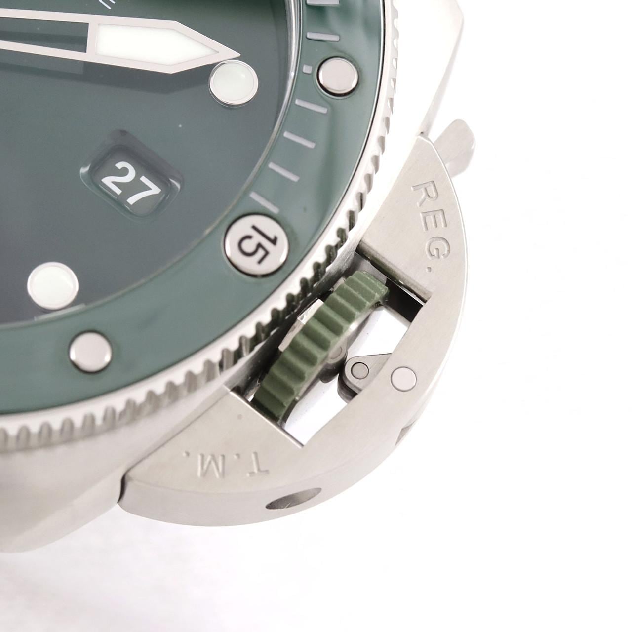 [BRAND NEW] PANERAI Submersible Guaranta QUATTRO eSteel Verdes Merald PAM01287 SS Automatic