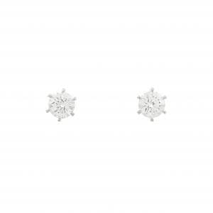 【リメイク】PT900/ST ダイヤモンド ピアス 0.339CT 0.347CT D VVS2 EXT