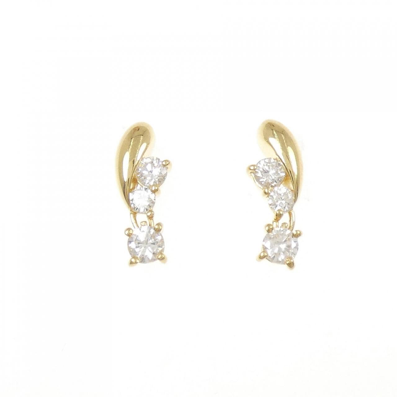 K18YG ダイヤモンド ピアス 0.62CT