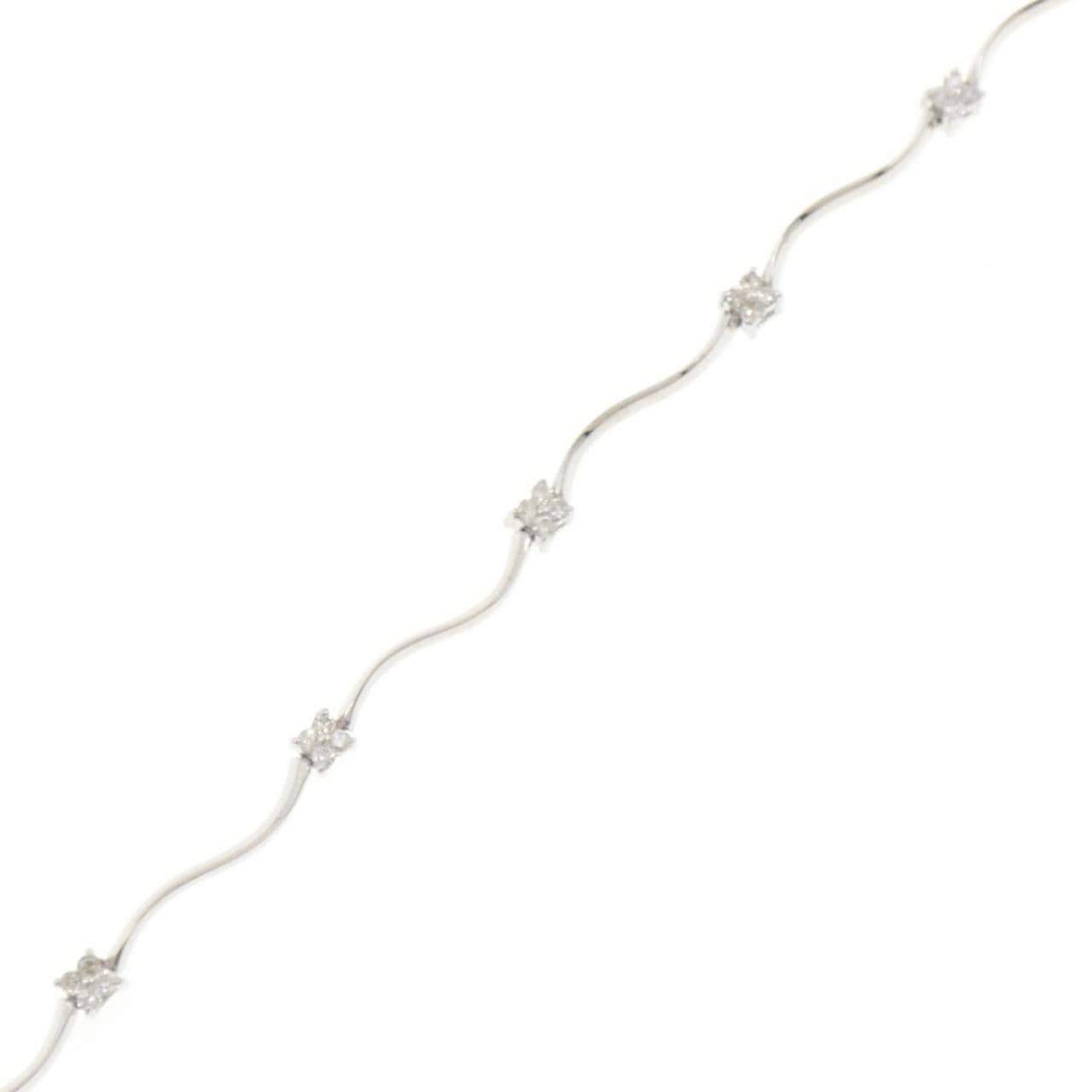 K18WG ダイヤモンド ブレスレット