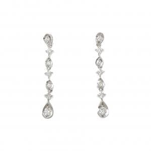 K18WG ダイヤモンド ピアス 0.28CT
