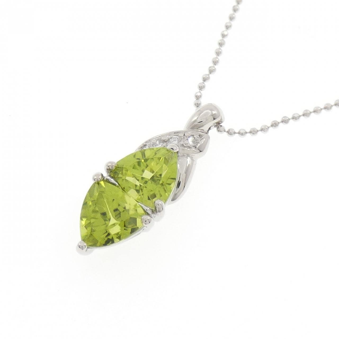 PT900/PT850 ペリドット ネックレス 2.73CT