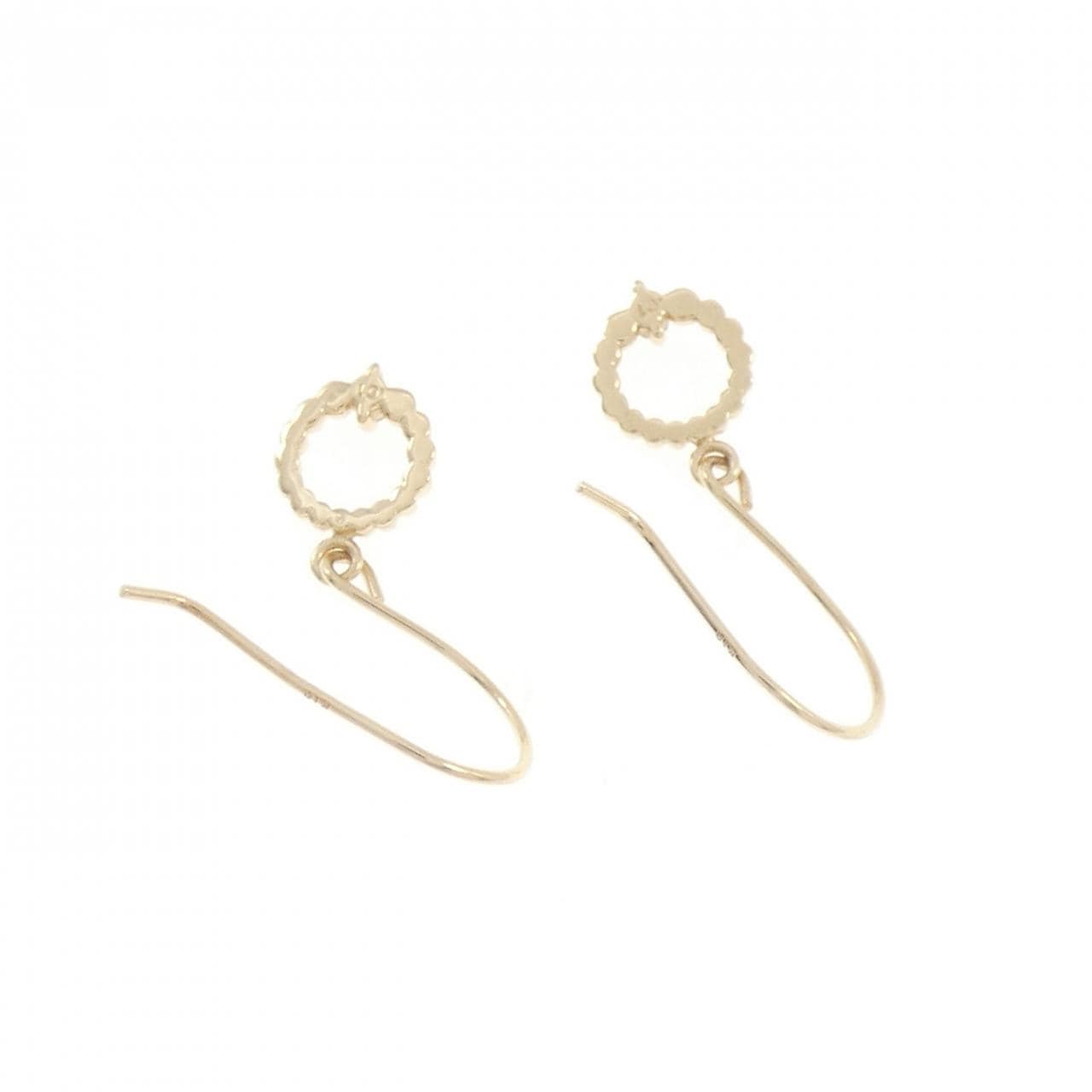 K10YG ダイヤモンド ピアス 0.02CT
