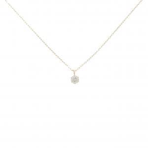 K18YG ソリティア ダイヤモンド ネックレス 0.10CT