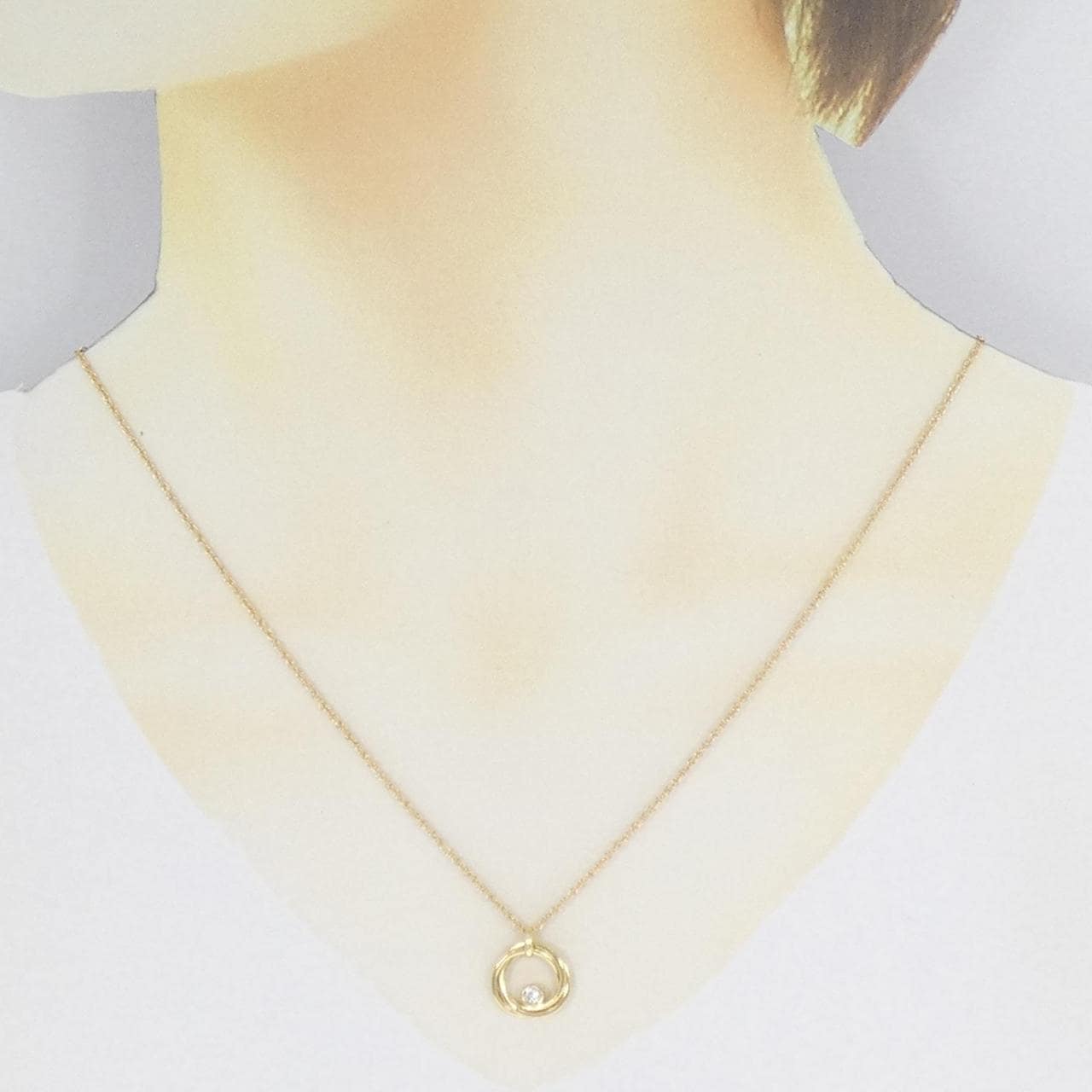 K18YG ダイヤモンド ネックレス 0.05CT
