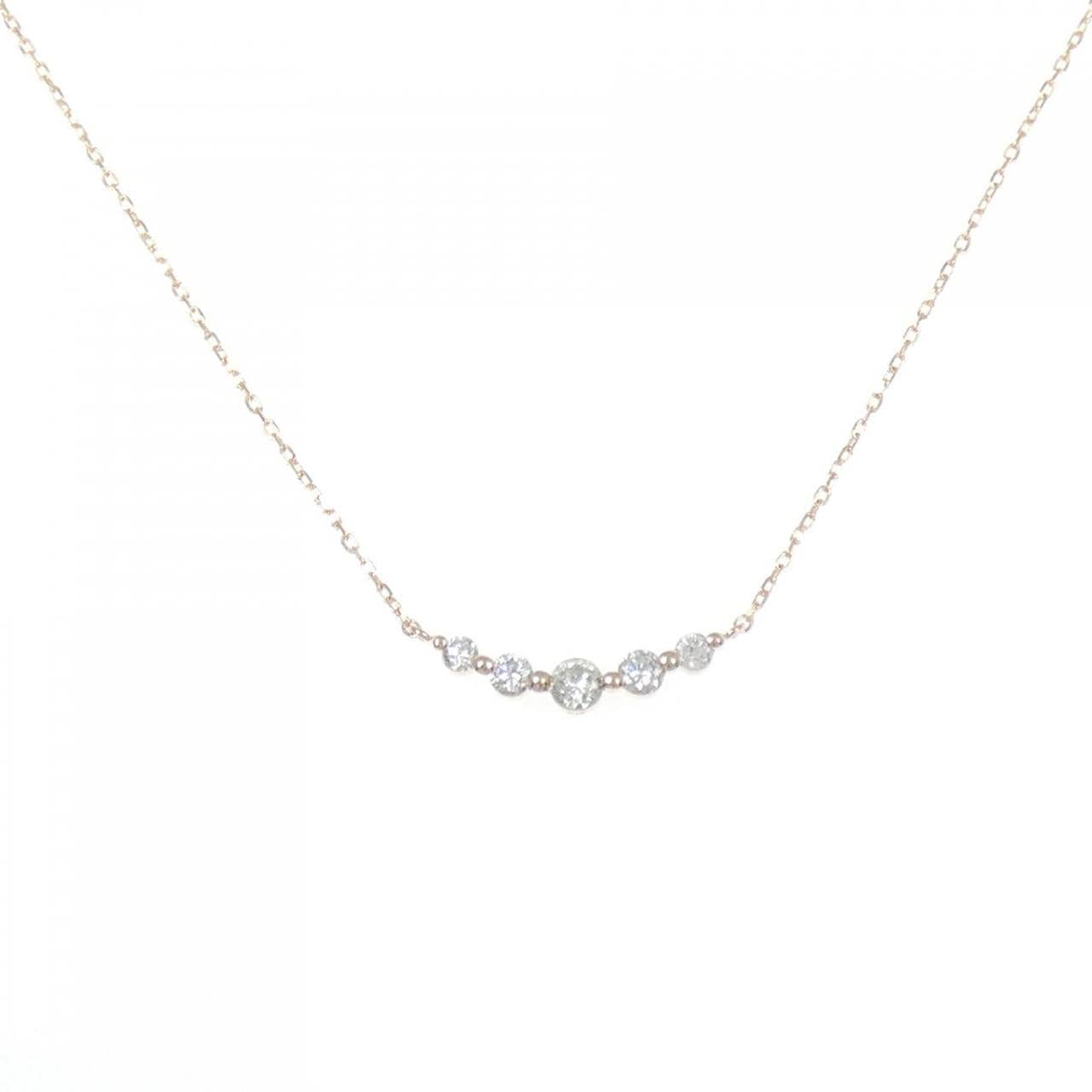 K18PG ダイヤモンド ネックレス 0.30CT