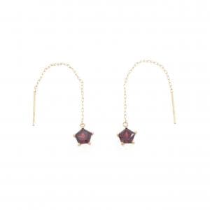 K18YG ガーネット ピアス 1.00CT