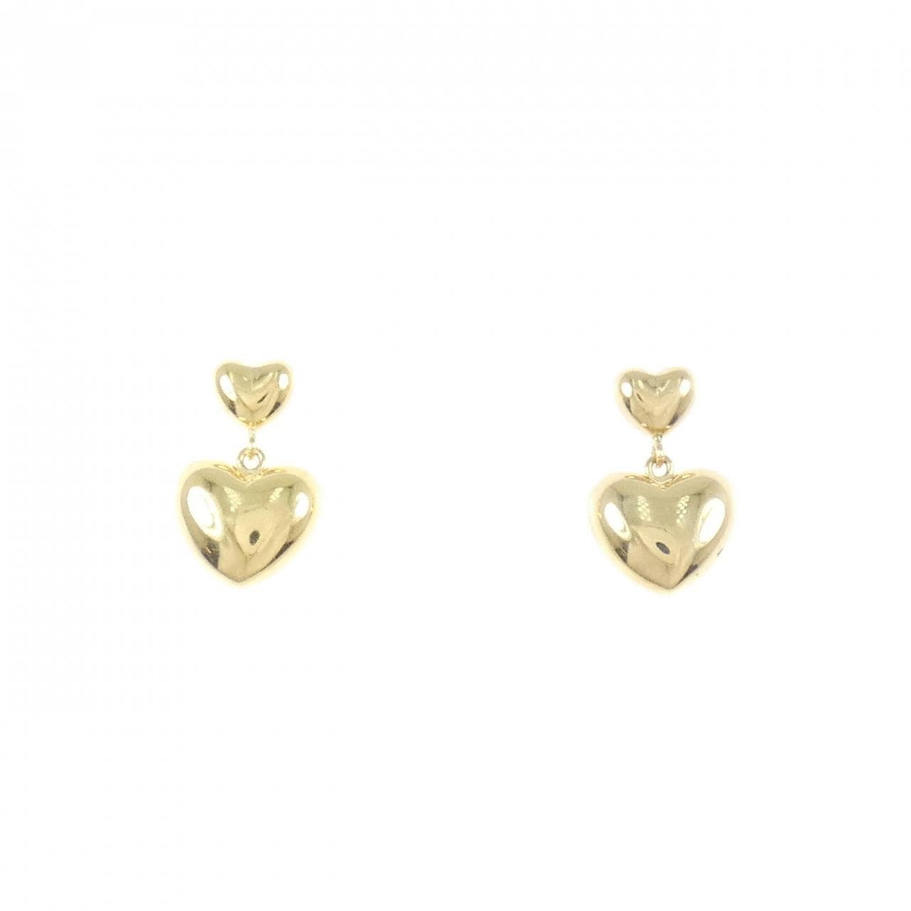 K18YG ハート ピアス