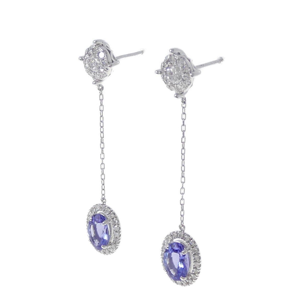 K18WG タンザナイト ピアス 1.53CT