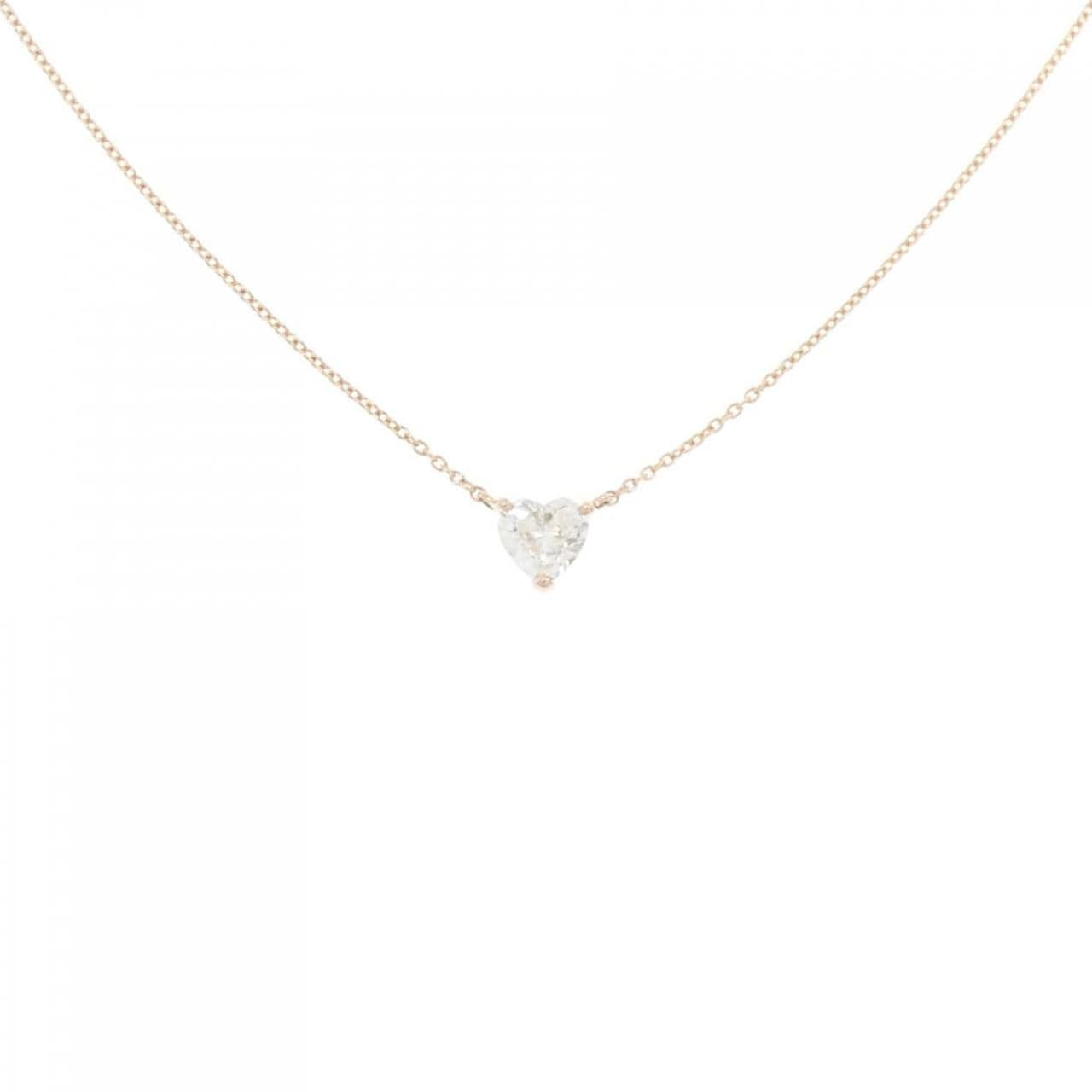 [Remake] K18PG Diamond Necklace 0.494CT I SI1 Heart Shape