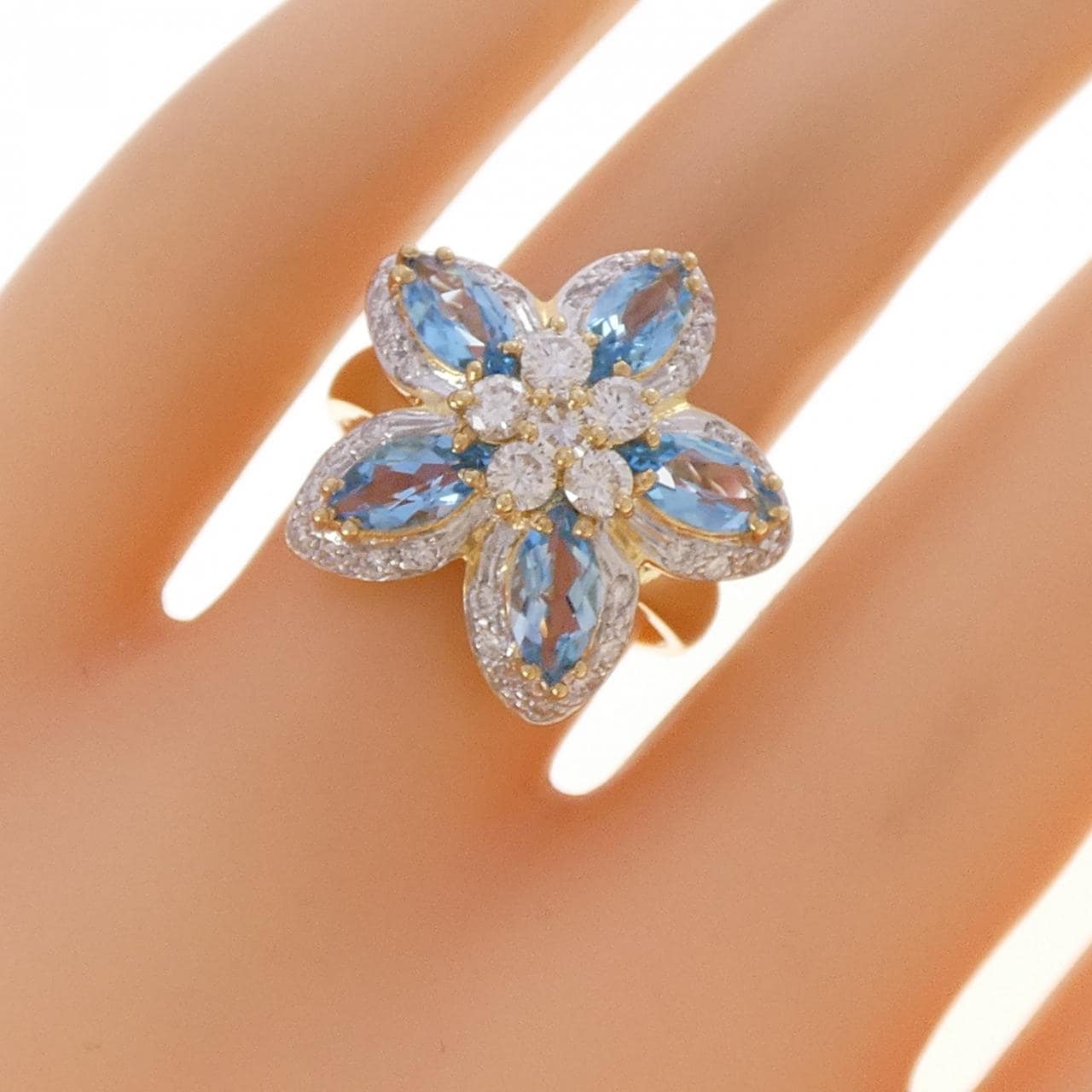 ポンテヴェキオ ブルートパーズ リング 2.07CT