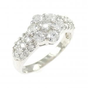 PT900 フラワー ダイヤモンド リング 1.00CT