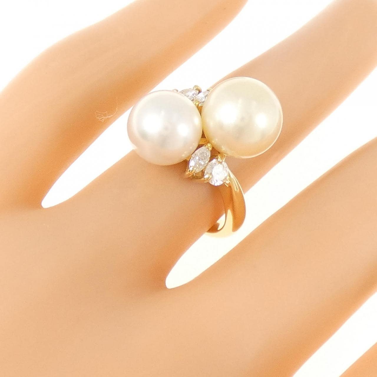 K18YG アコヤパール リング