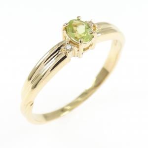K18YG ペリドット リング