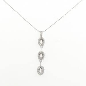 K18WG ダイヤモンド ネックレス 0.37CT