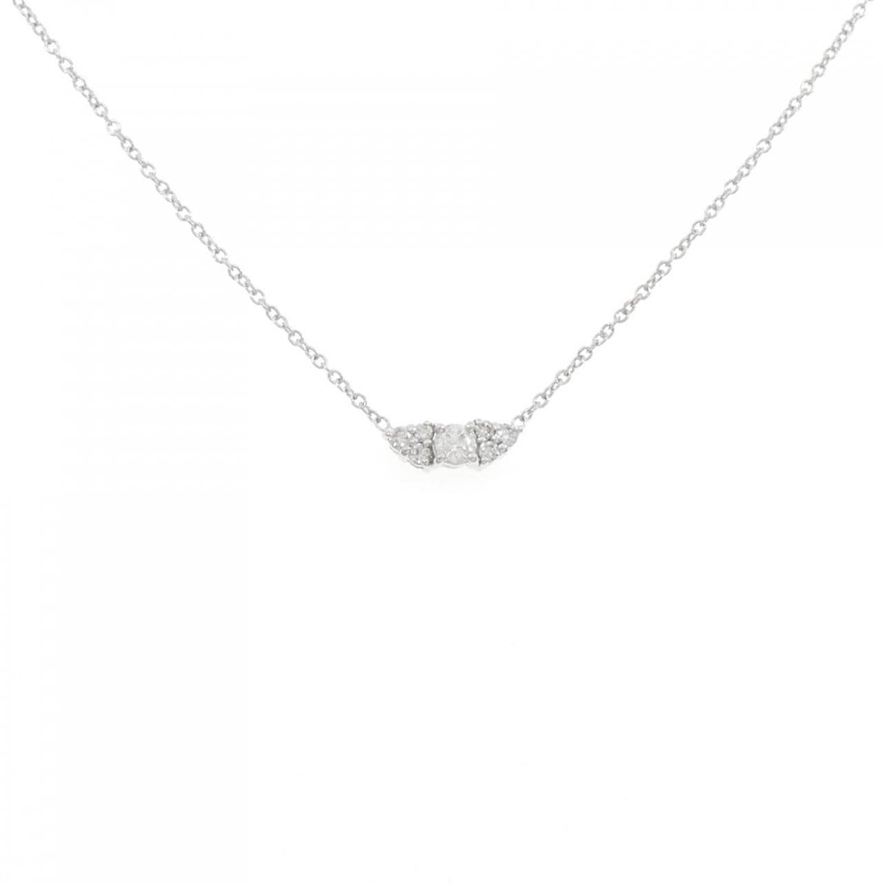 K18WG ダイヤモンド ネックレス 0.16CT