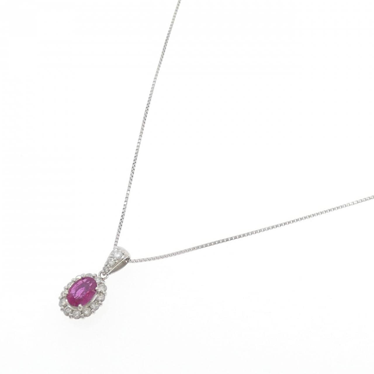 PT900/PT850红宝石项链0.75CT