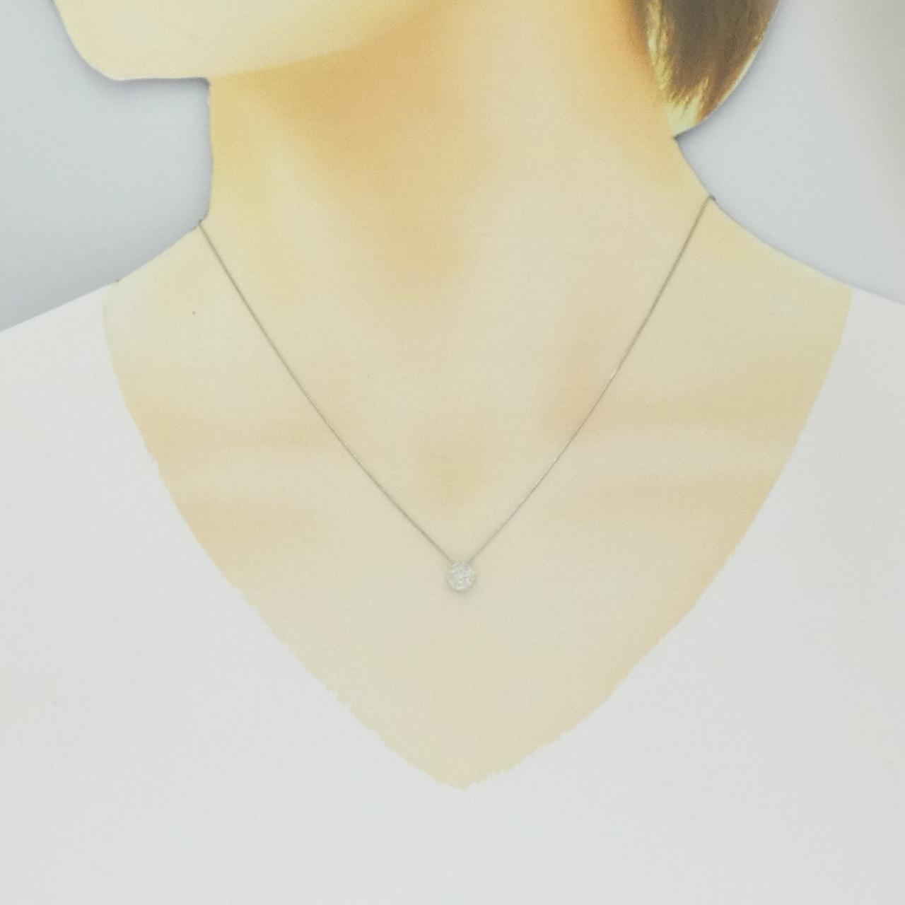 K18WG ダイヤモンド ネックレス 0.20CT