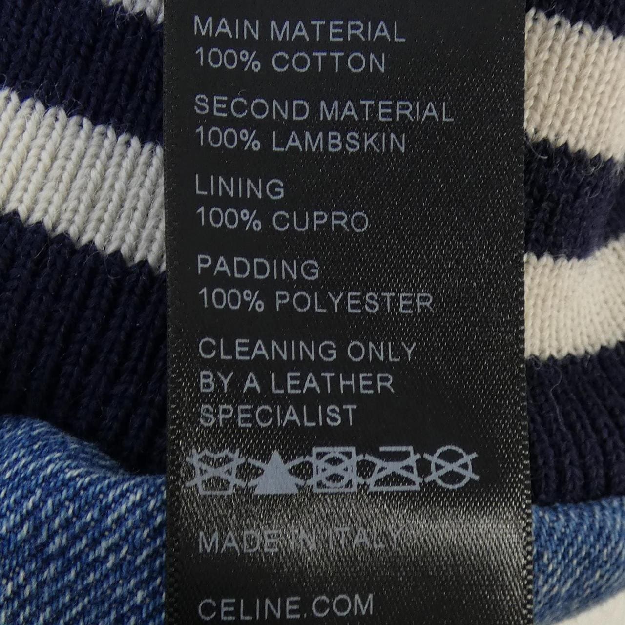 セリーヌ CELINE ピスモ ウォッシュ デニム バーシティ 2Q563206T エディ期 ブルゾン