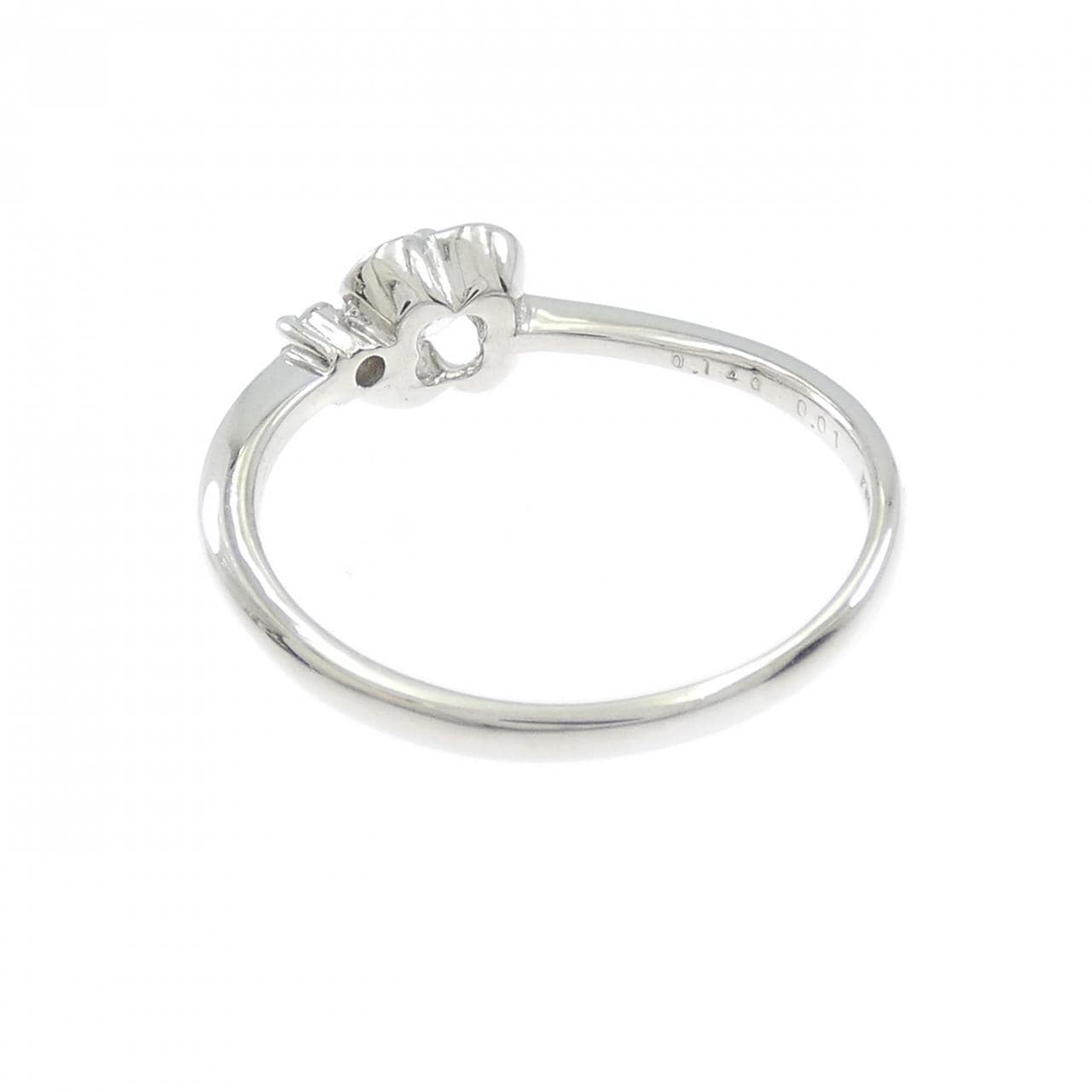 PT900花朵钻石戒指0.140克拉