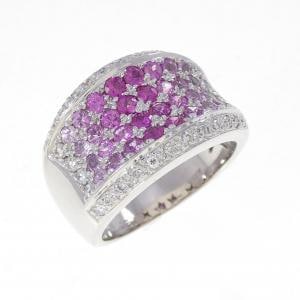 K18WG サファイヤ リング 1.00CT